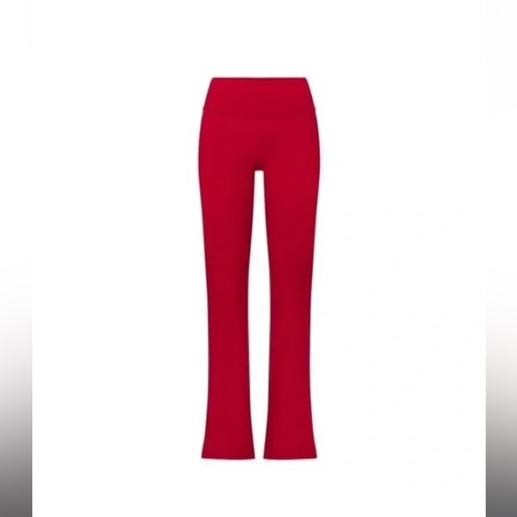 SKIMS NWOT Cotton Jersey Foldover Pant in Cranberry; Size...